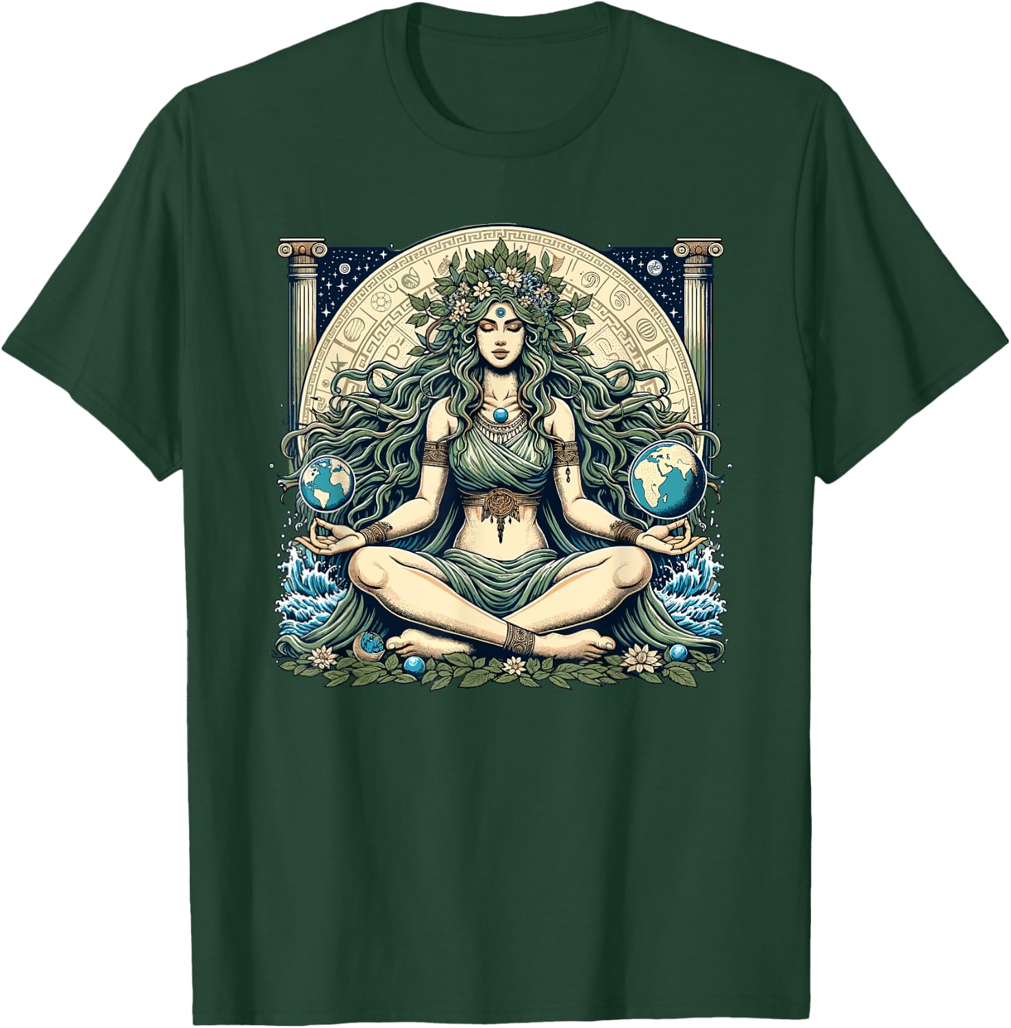 Earth Day Gaia Greek Pagan Mother Earth Hippie Nature Witchy T-Shirt - T-Shirt | Forest