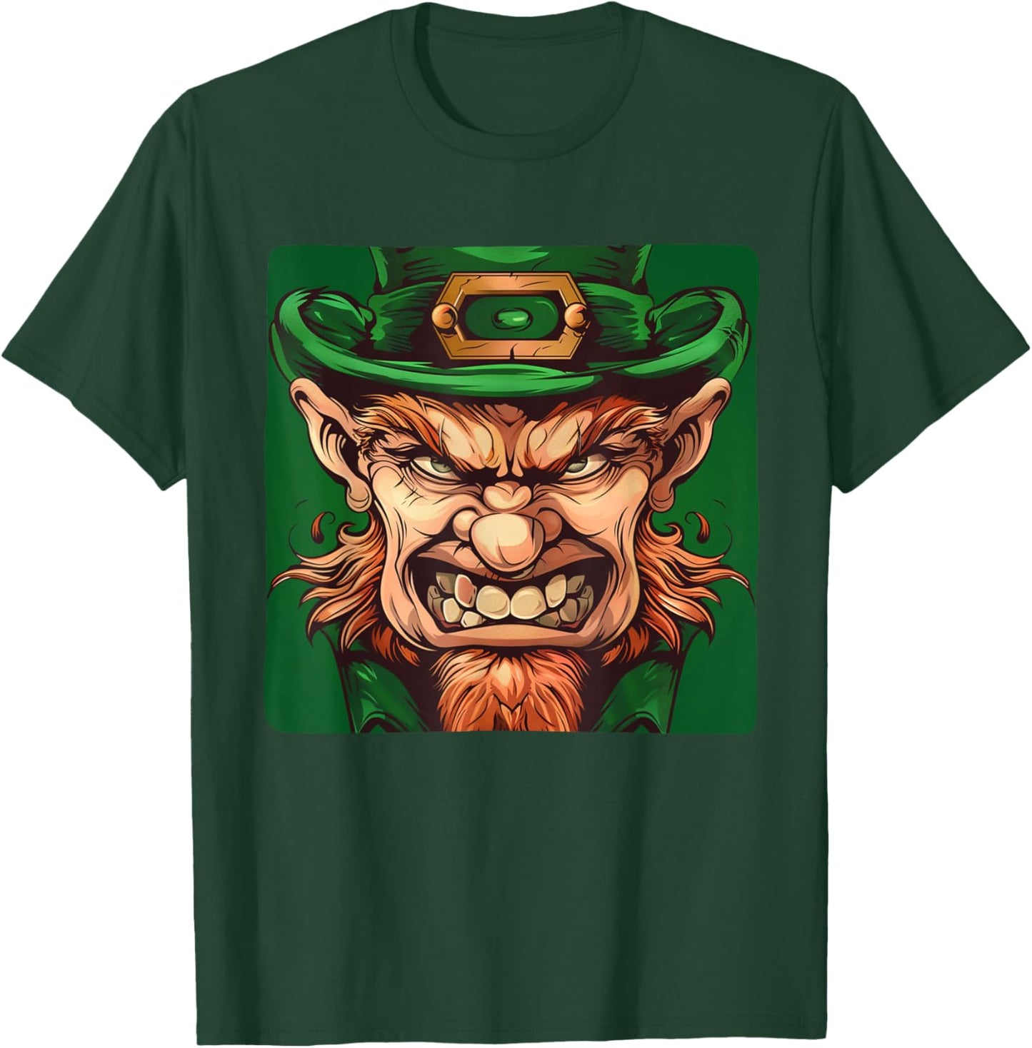Angry Leprechaun Face Costume for Adults and Kids T-Shirt - T-Shirt | Forest