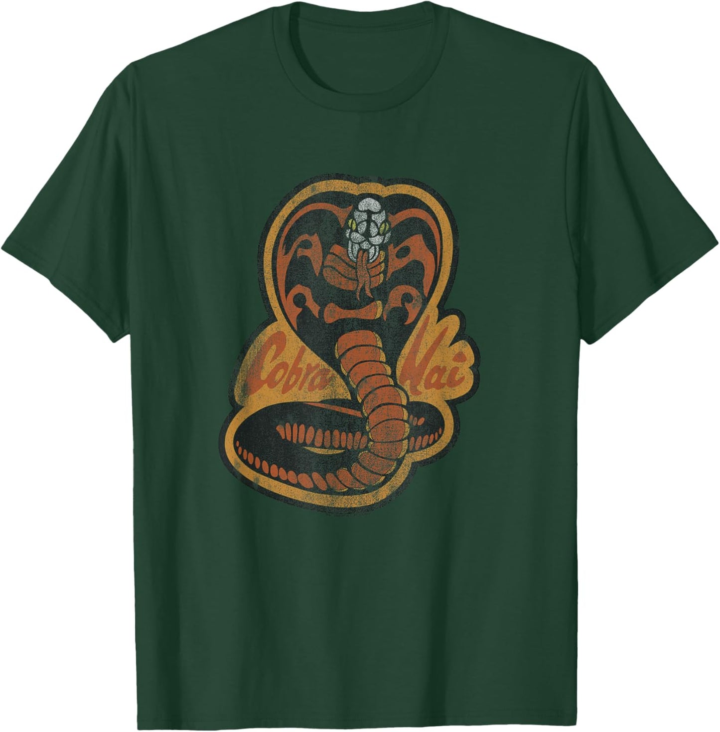 Cobra Kai Distressed Vintage Snake Logo TV Show T-Shirt - T-Shirt | Forest