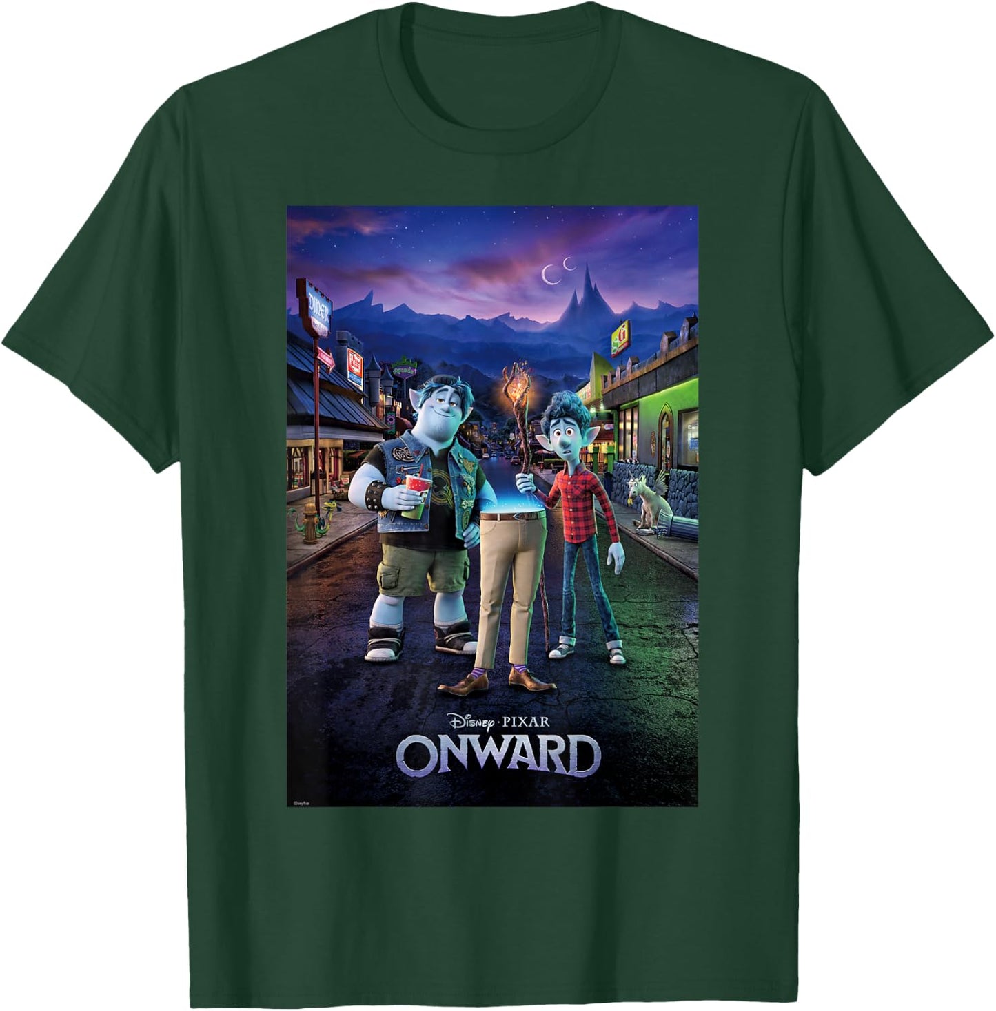 Disney Pixar Onward Group Shot Poster T-Shirt - T-Shirt | Forest