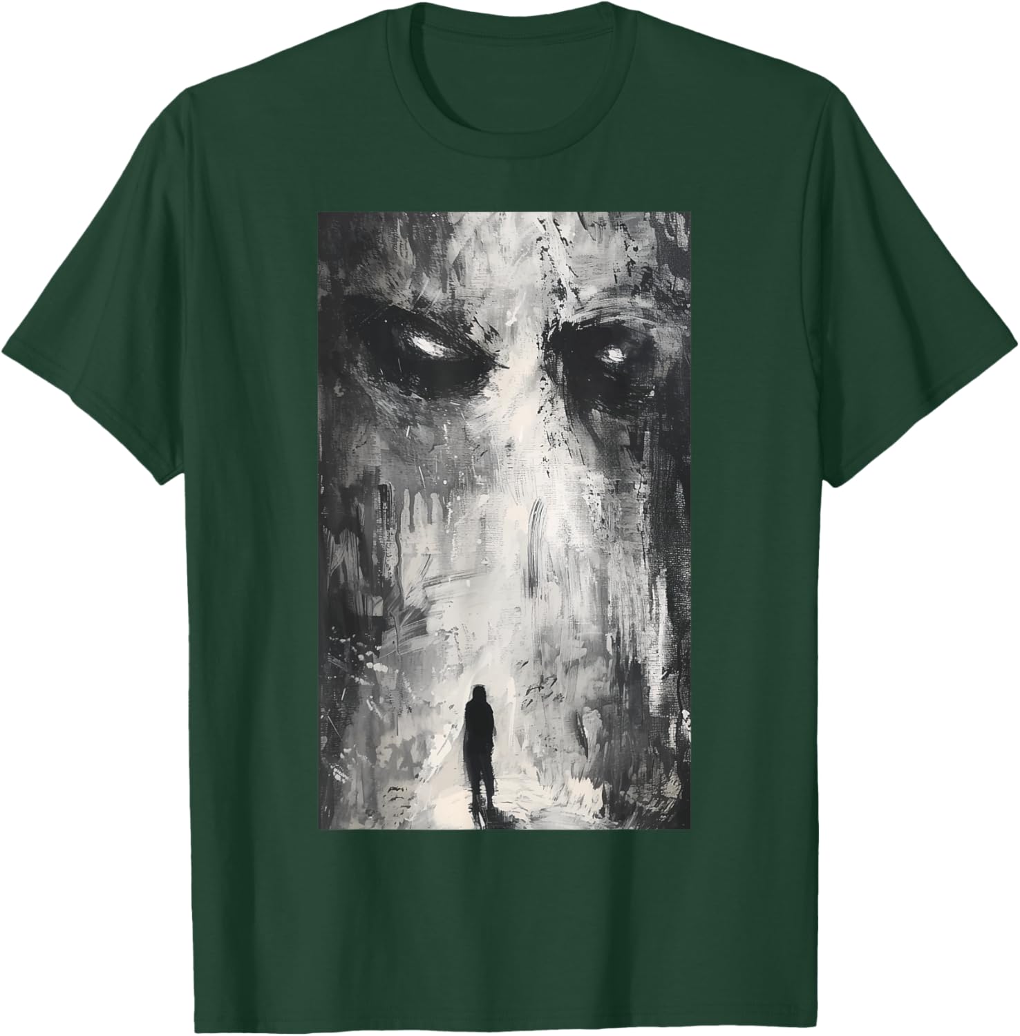 Dark Gothic Demon Path Horror Art Evil Grunge Goth Aesthetic , Small, Black T-Shirt - T-Shirt | Forest