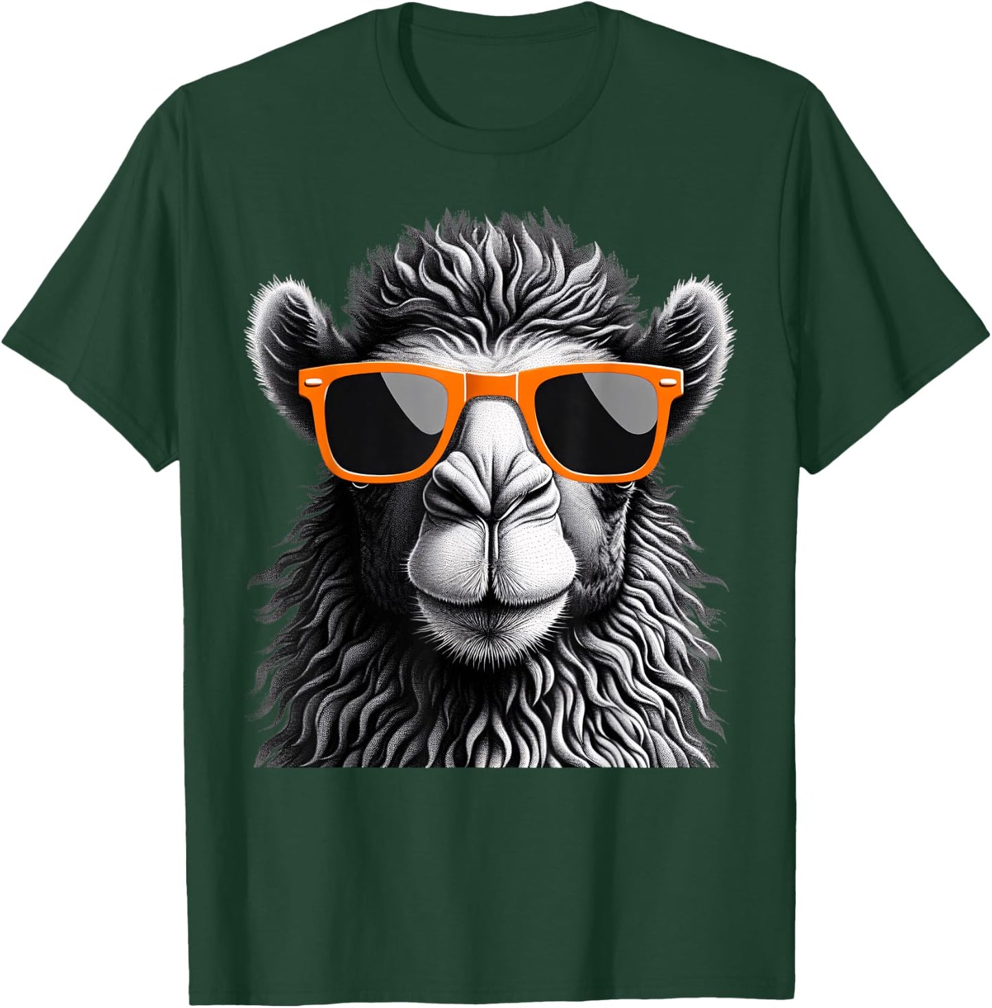 Cool Camel Wearing Sunglasses Graphic Art T-Shirt - T-Shirt | Forest