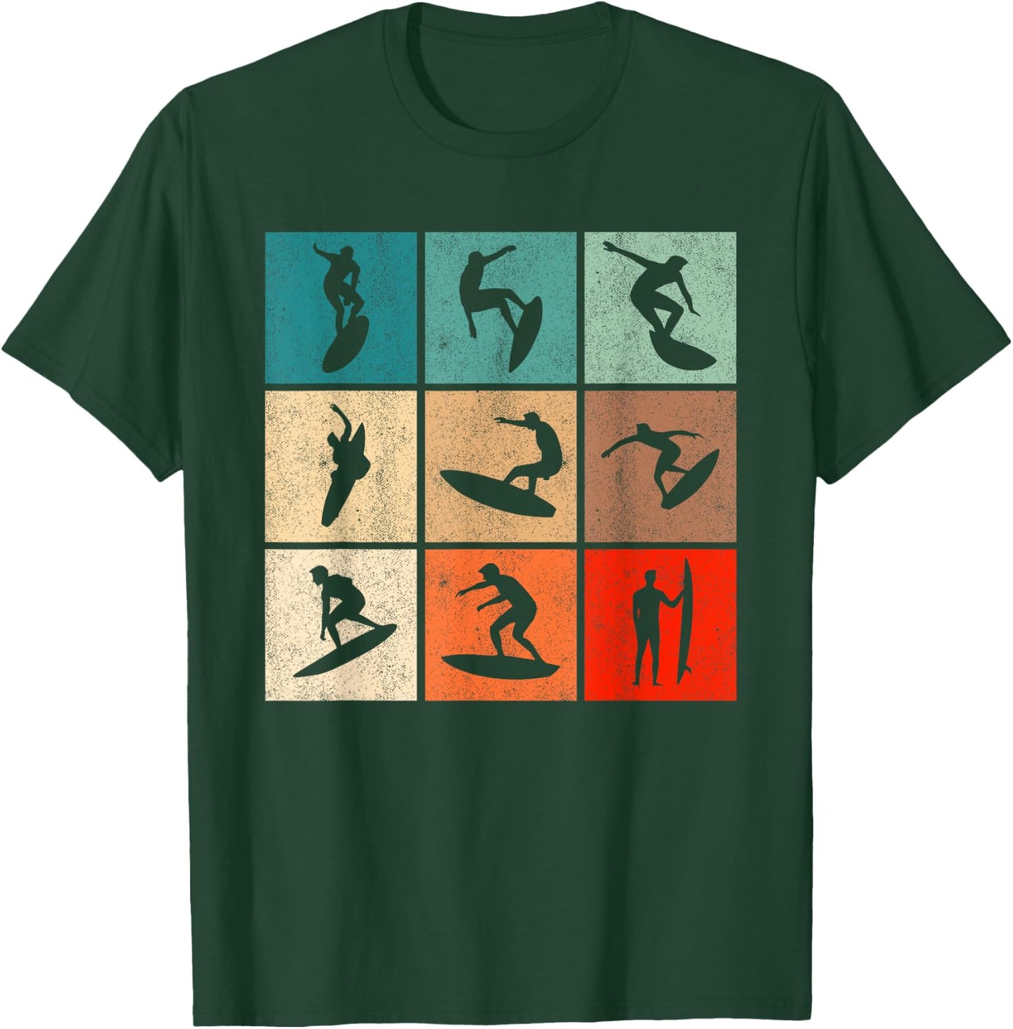 Surf Retro Surfing Vintage Surfers Surfer T-Shirt - T-Shirt | Forest