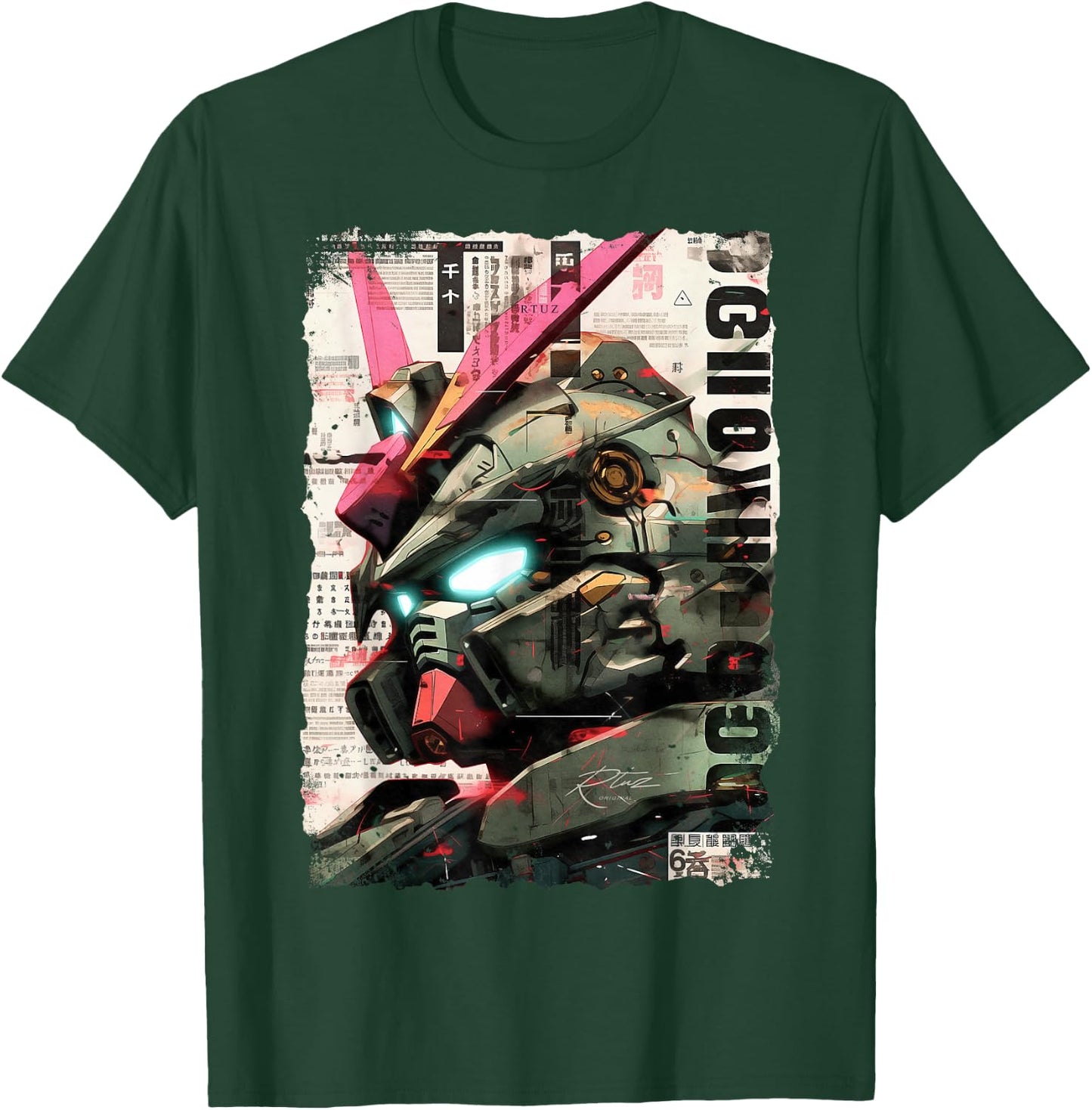 Cyberpunk Japanese cyborg futuristic robot , Small T-Shirt - T-Shirt | Forest