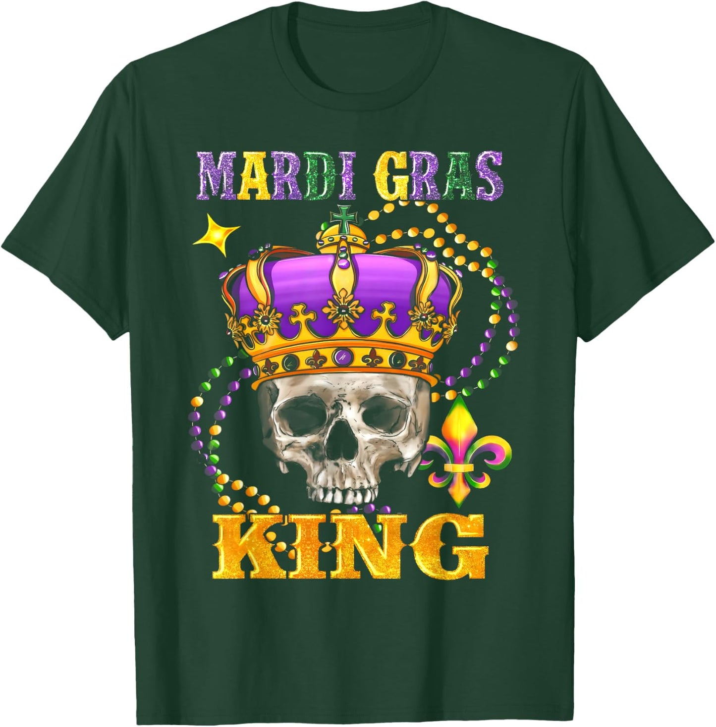 Mardi Gras King Men Carnival Costume Gift Mardi Gras T-Shirt - T-Shirt | Forest