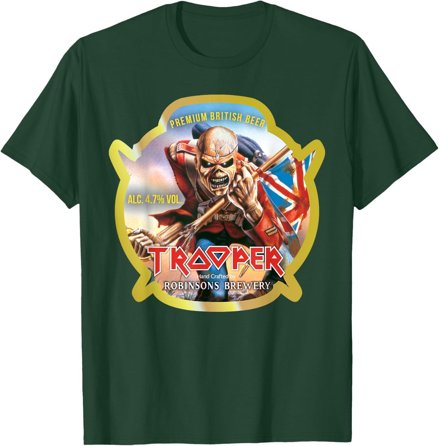Iron Maiden - Trooper Beer Label T-Shirt - T-Shirt | Forest