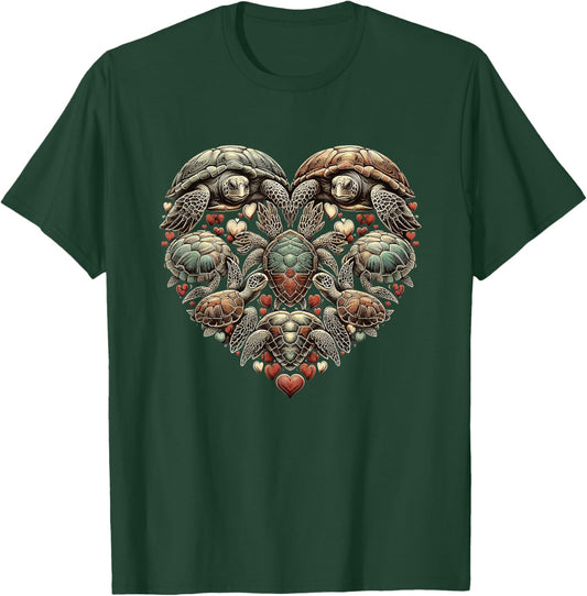 Turtles Love Sea Beautiful Colorful Turtle Art Animal T-Shirt - T-Shirt | Forest