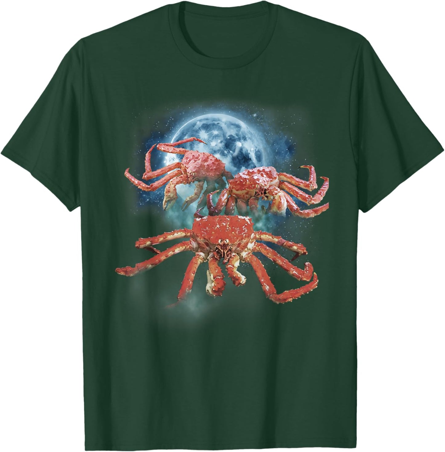 Funny King Crab Shirt - Crab Shirt - Howling at the Moon T-Shirt - T-Shirt | Forest