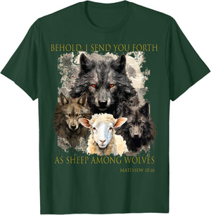 Christ Sheep among wolves John 3:16 Yeshua Religious Gospel T-Shirt - T-Shirt | Forest