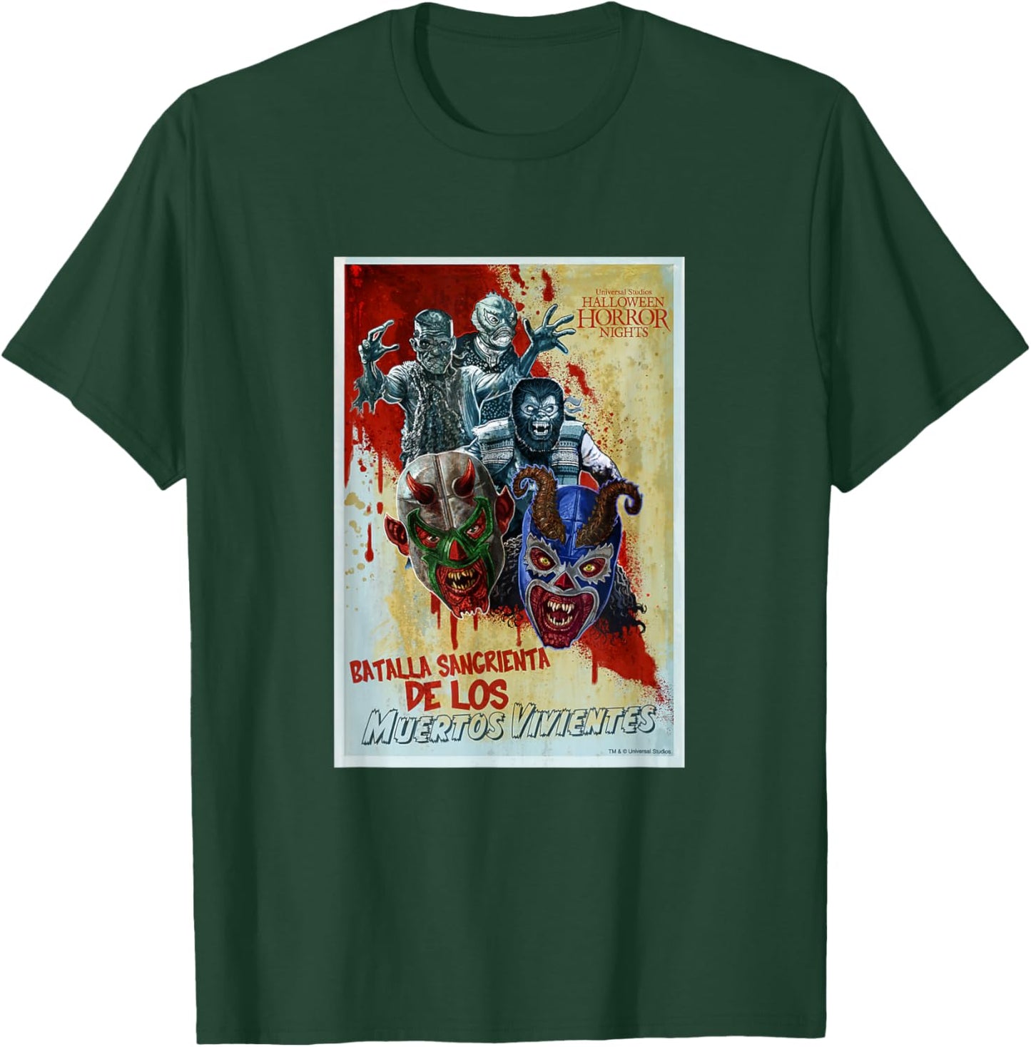 Halloween Horror Nights Luchadores Monstruosos T-Shirt - T-Shirt | Forest