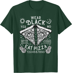 Wear Black Eat Pizza I Gothic Ouija Board T-Shirt - T-Shirt | Forest