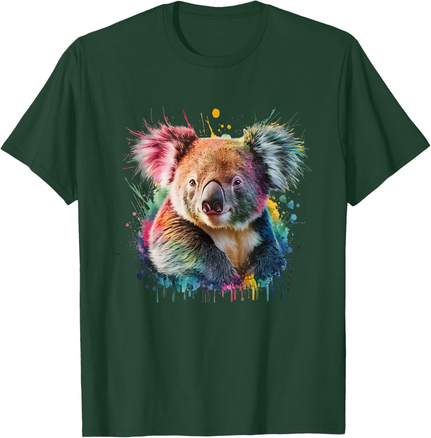 Koala Bear Men Woman Colorful Watercolor Koala Bear T-Shirt - T-Shirt | Forest