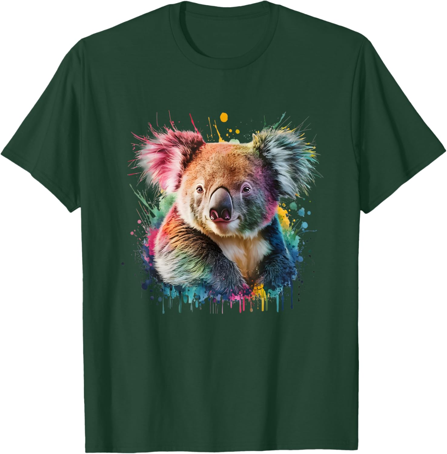Koala Bear Men Woman Colorful Watercolor Koala Bear T-Shirt - T-Shirt | Forest