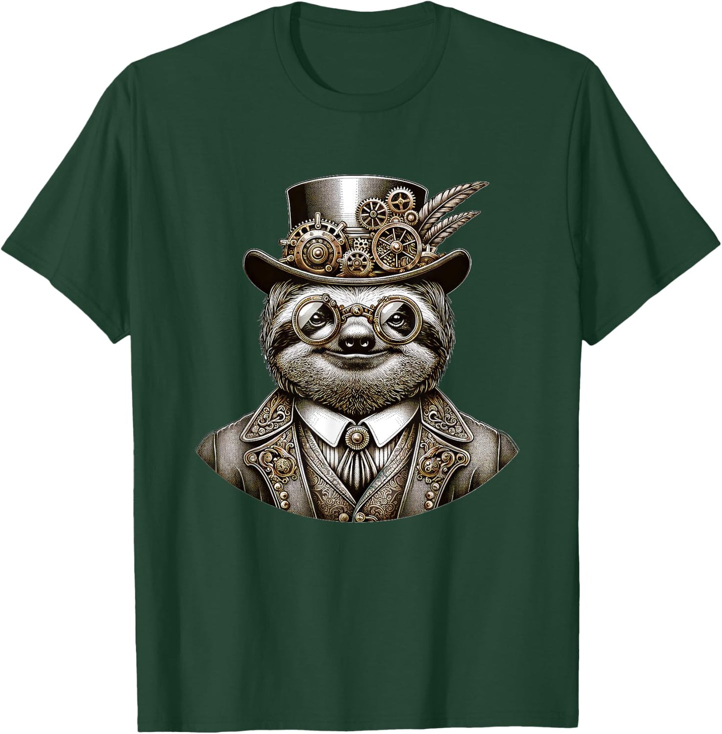Steampunk Sloth Women Men Kids Steampunk Sloth T-Shirt - T-Shirt | Forest