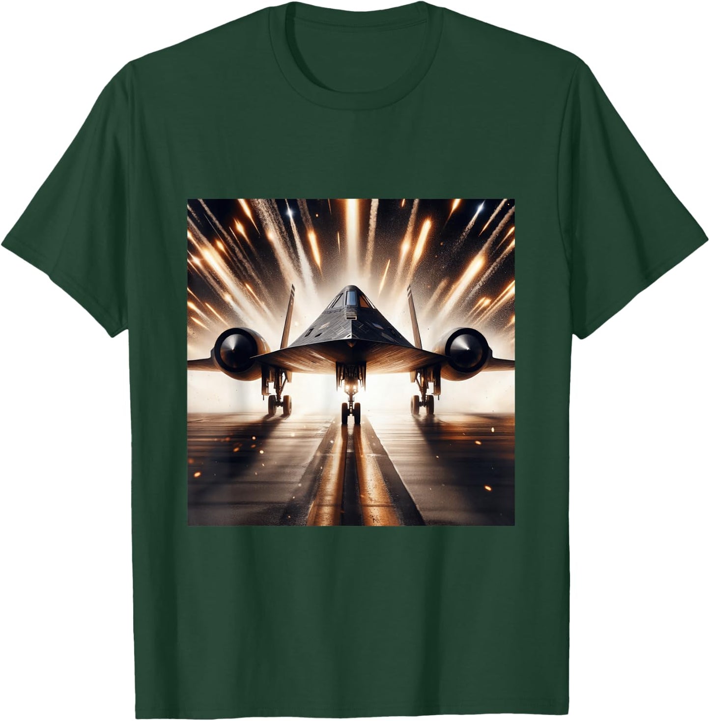 SR 71 Blackbird Fighter Jet Military Aircraft T-Shirt - T-Shirt | Forest