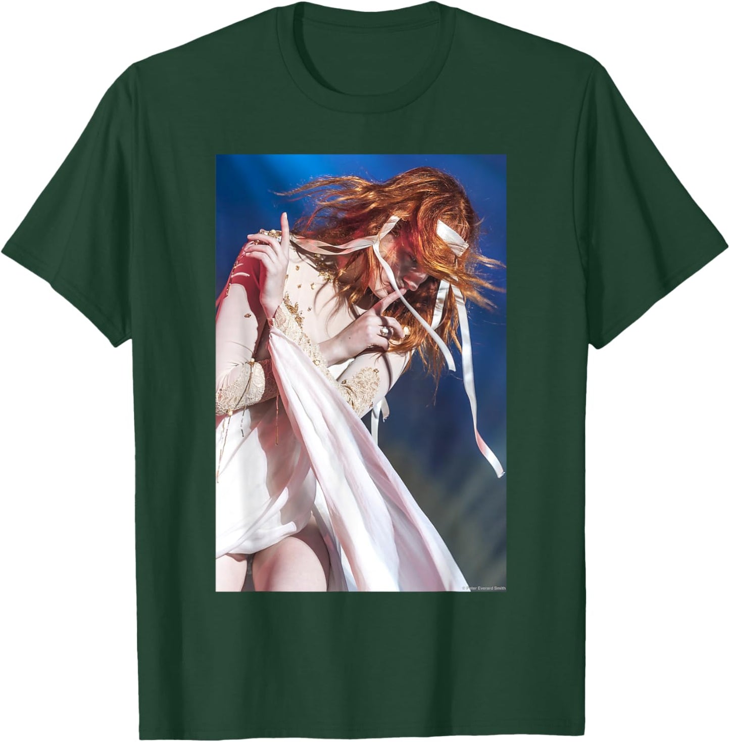 Florence Welch Colour By Everard Smith T-Shirt - T-Shirt | Forest