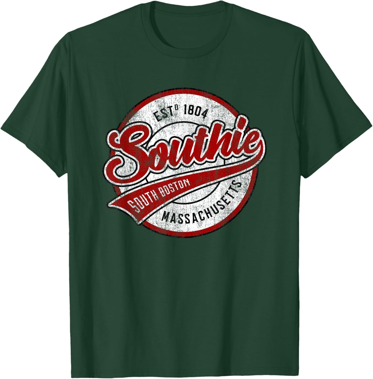 Southie Boston Massachusetts Irish South Boston Boxing T-Shirt - T-Shirt | Forest