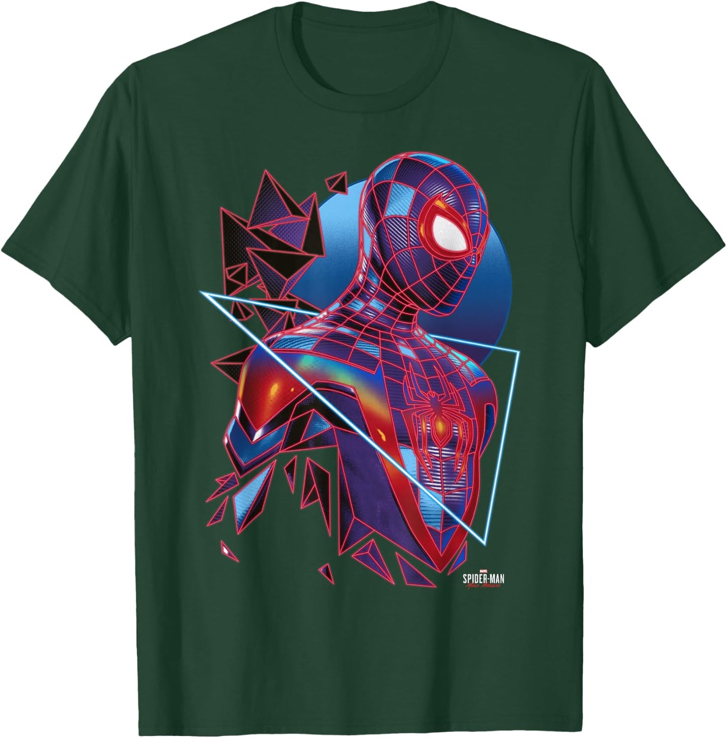 Marvel Spider-Man: Miles Morales Shattered Portrait T-Shirt - T-Shirt | Forest