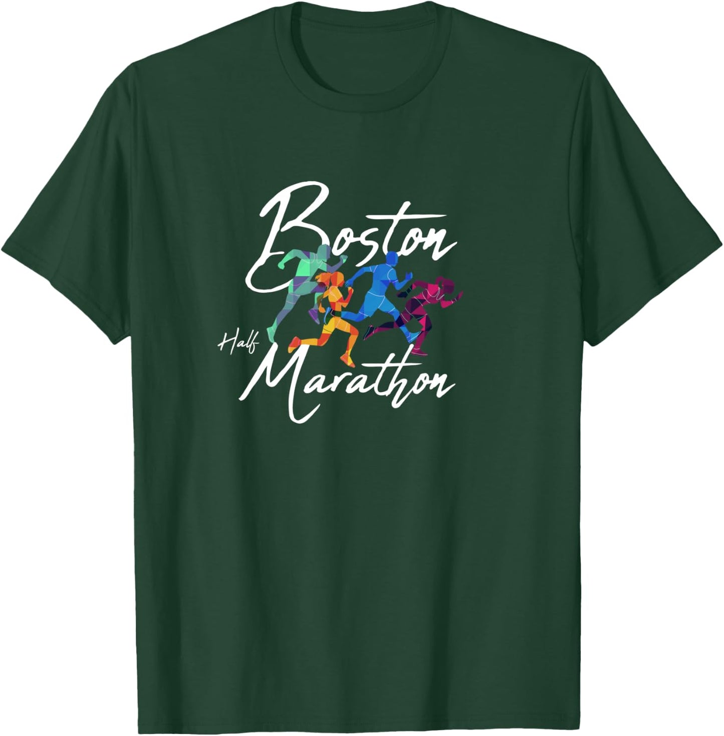 Half marathon Boston women and men runners T-Shirt - T-Shirt | Forest