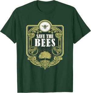 Save the Bees Honeybee Lovers and Beekeepers T-Shirt - T-Shirt | Forest