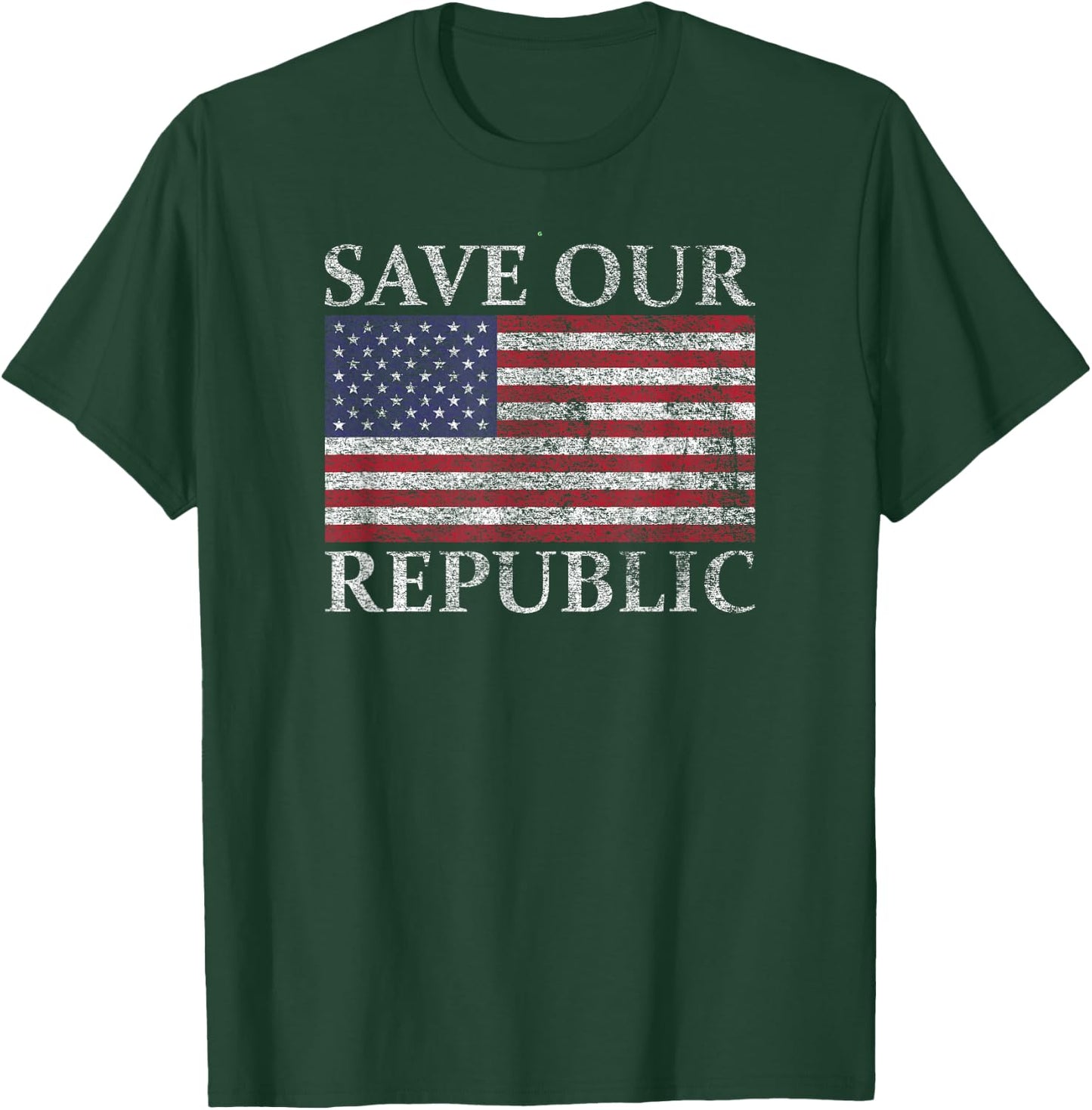 Save Our Republic Us Usa Flag United States American Pride T-Shirt - T-Shirt | Forest