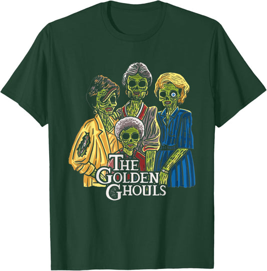 Vintage The Golden Ghouls Funny Gift Women Halloween T-Shirt - T-Shirt | Forest