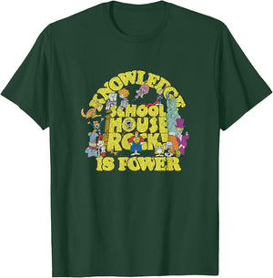 Schoolhouse Rock! Cast & Crew Vintage Knowledge is Power T-Shirt - T-Shirt | Forest