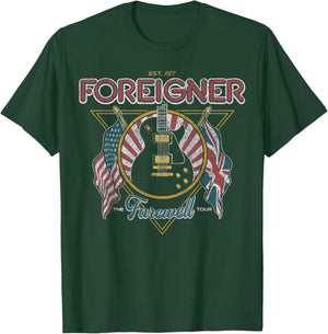Foreigner Guitar Flag T-Shirt - T-Shirt | Forest
