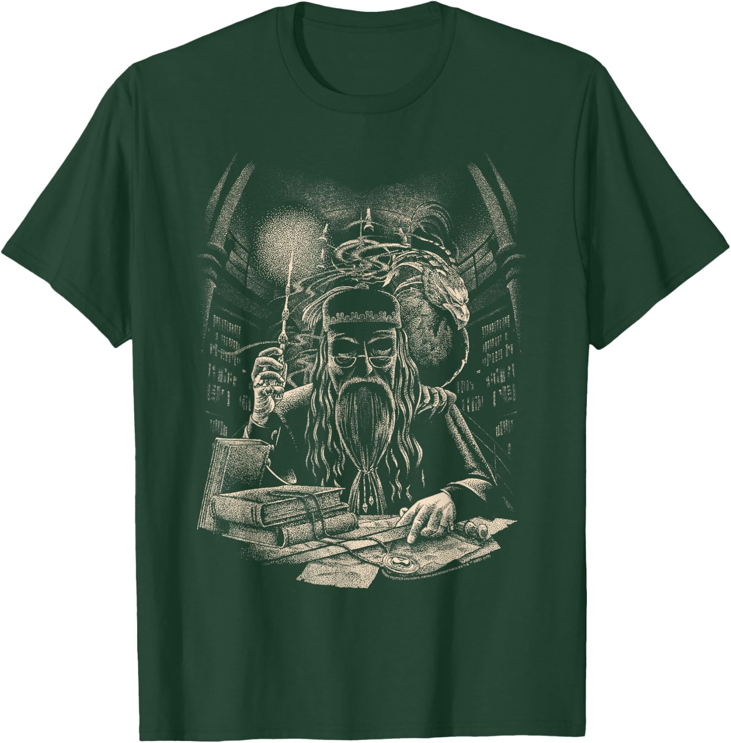 Harry Potter Dumbledore Vintage Sketched Portrait T-Shirt - T-Shirt | Forest