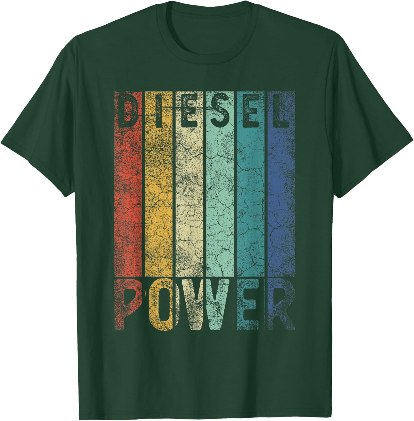 Vintage Diesel Power Funny Gift Car Mechanic Smoke Truck T-Shirt - T-Shirt | Forest