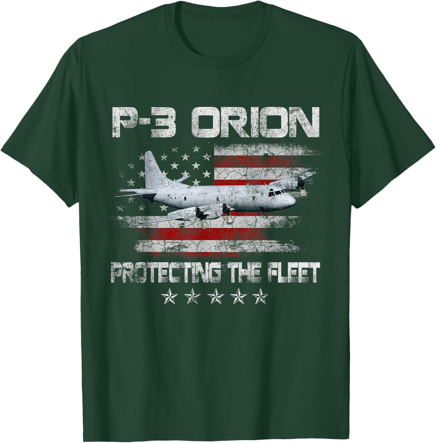 P-3 Orion Sub Hunter ASW Airplane Vintage Veterans Day Gift T-Shirt - T-Shirt | Forest
