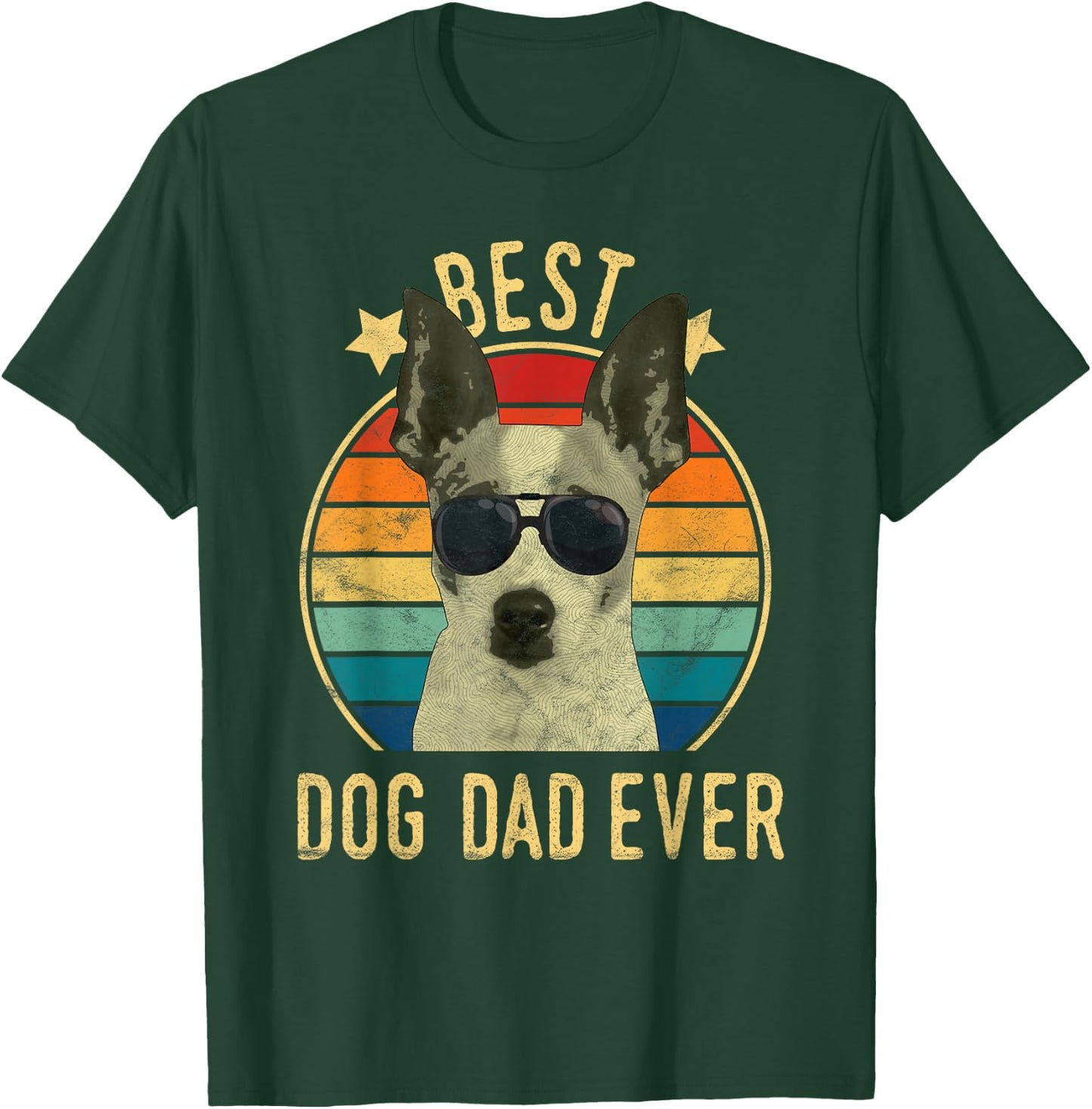 Best Dog Dad Ever Rat Terrier Father's Day Gift T-Shirt - T-Shirt | Forest