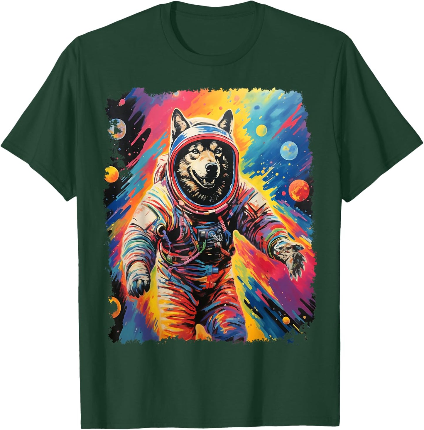 Space Wolf T-Shirt - T-Shirt | Forest