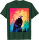 Majestic Eagle Silhouette: Freedom's Colors T-Shirt - T-Shirt | Forest