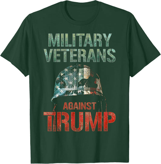 Military Veterans Against Trump 2020 Conflict USA Election T-Shirt - T-Shirt | Forest