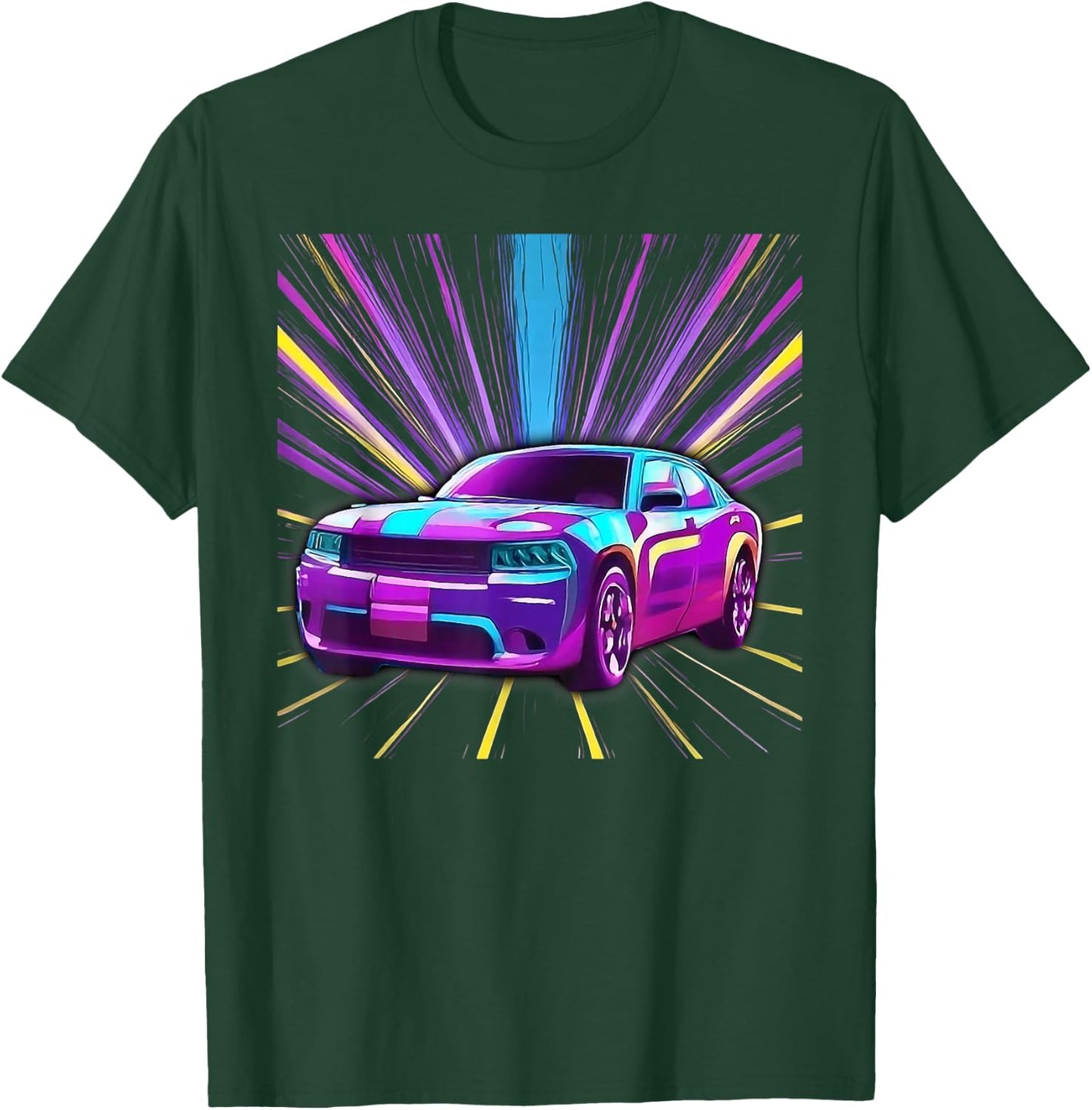 Cool Purple Muscle Car Exotic Race Sports Racing Graphic T-Shirt - T-Shirt | Forest