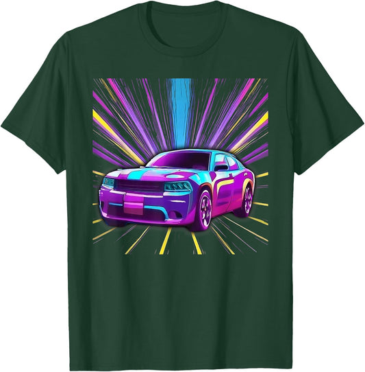 Cool Purple Muscle Car Exotic Race Sports Racing Graphic T-Shirt - T-Shirt | Forest