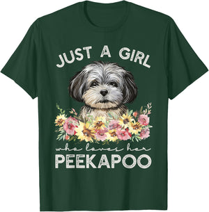 Peekapoo Shirt Dog Gifts Just A Girl Who Loves Her Peekapoo T-Shirt - T-Shirt | Forest