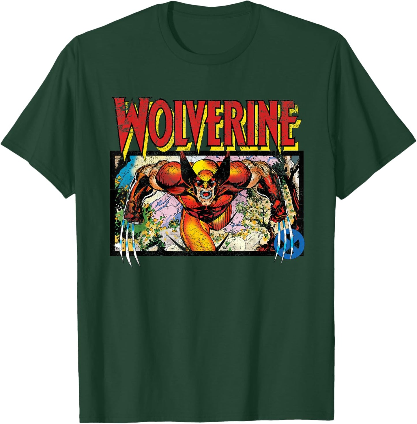 Marvel X-Men Retro Wolverine 90s T-Shirt - T-Shirt | Forest