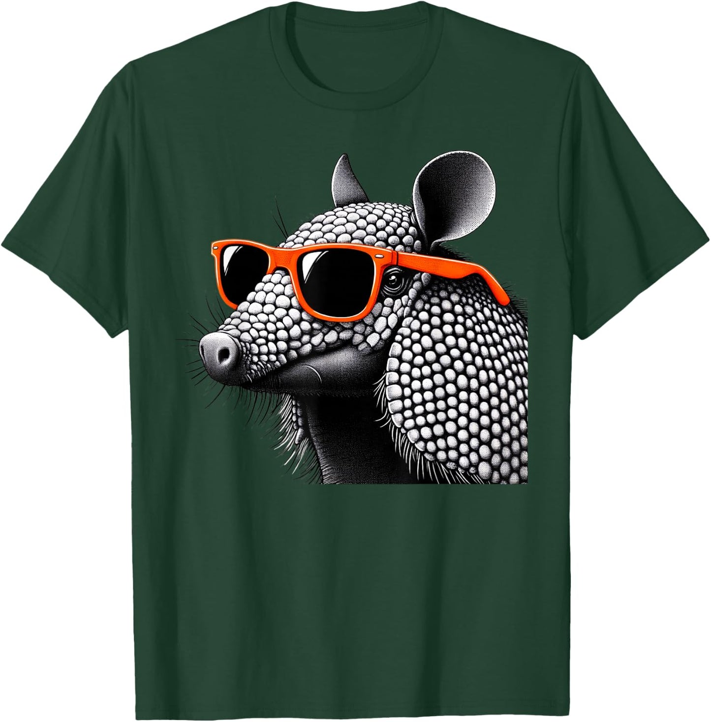 Cool Armadillo Wearing Sunglasses Graphic Art T-Shirt - T-Shirt | Forest