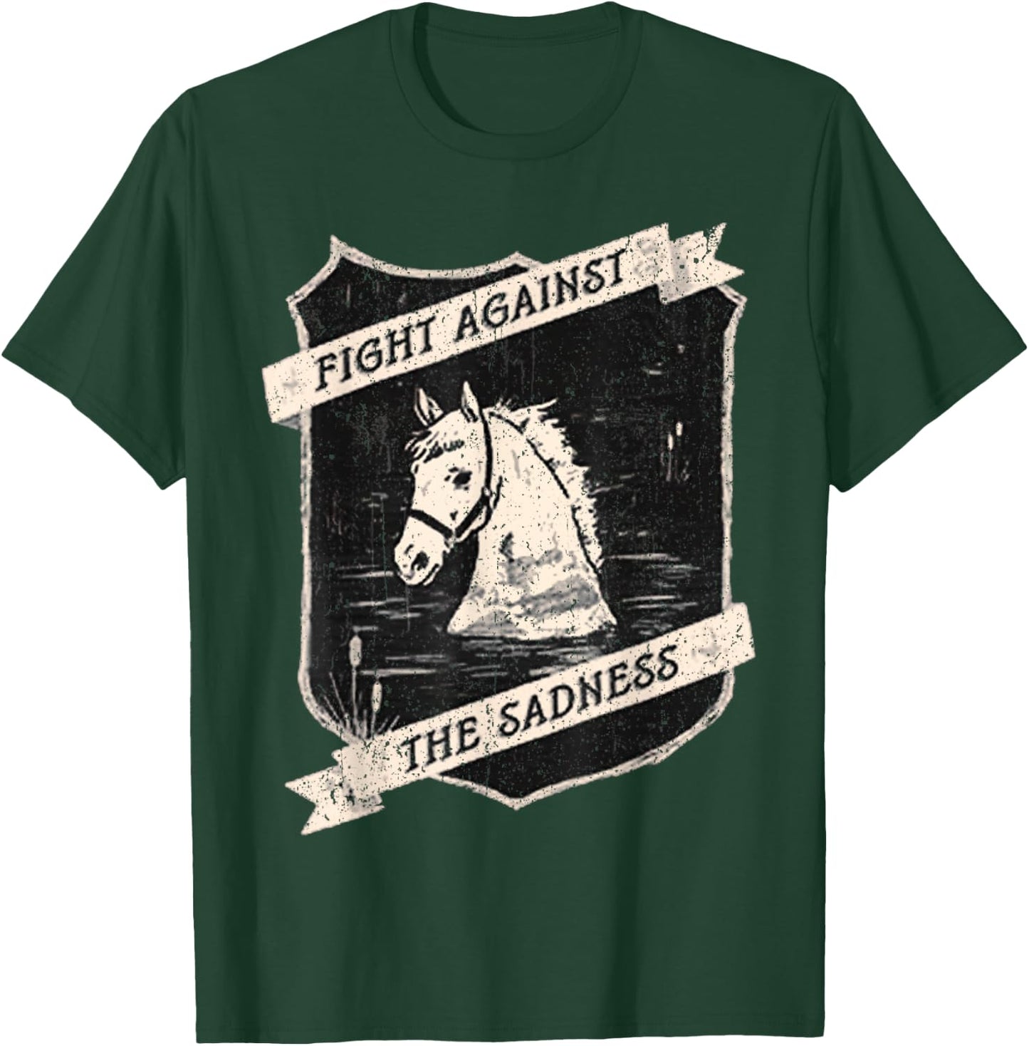 Vintage Fight Against The Sadness T-Shirt - T-Shirt | Forest