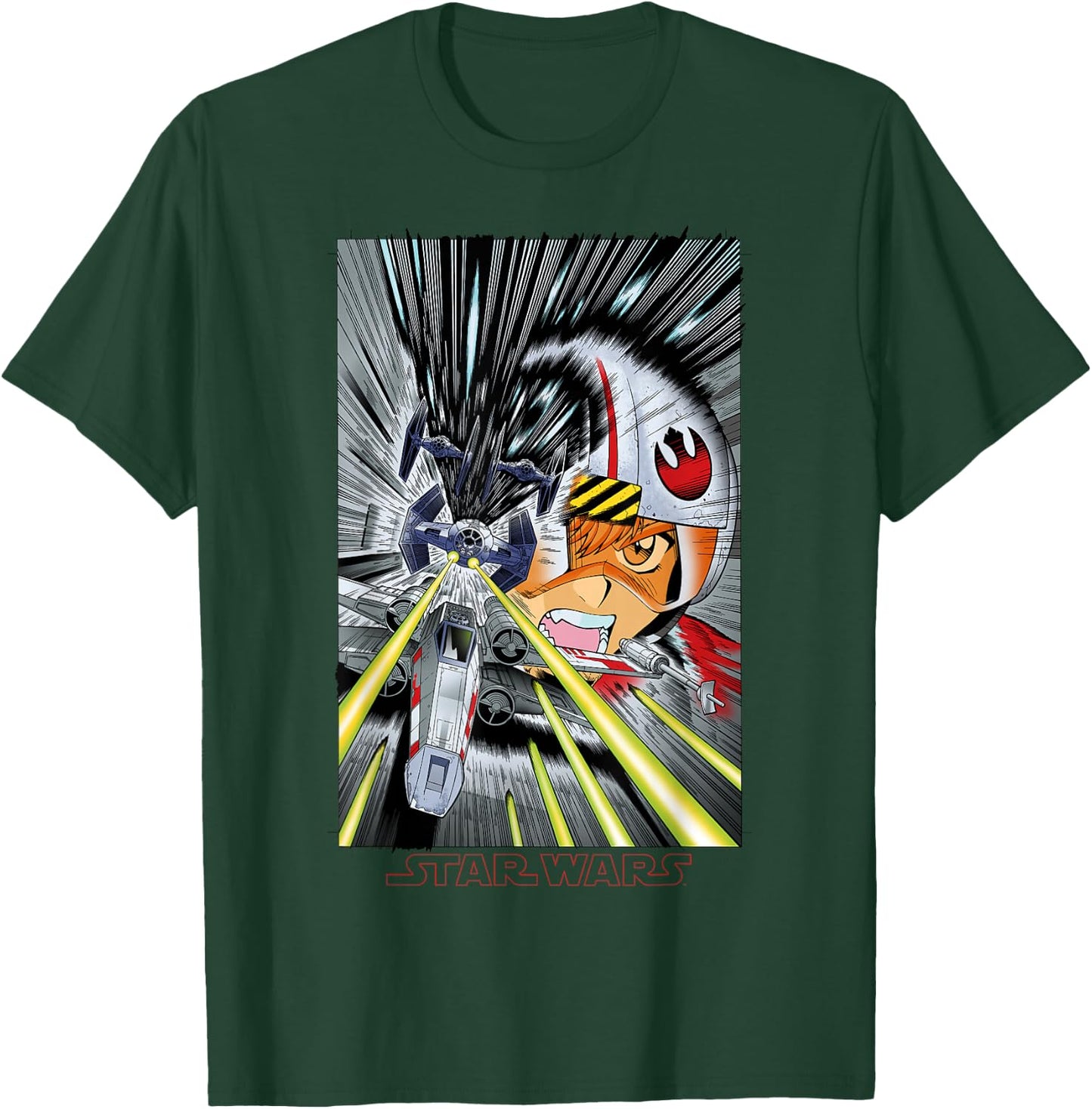 Star Wars Rebel Pilot Anime Poster T-Shirt - T-Shirt | Forest