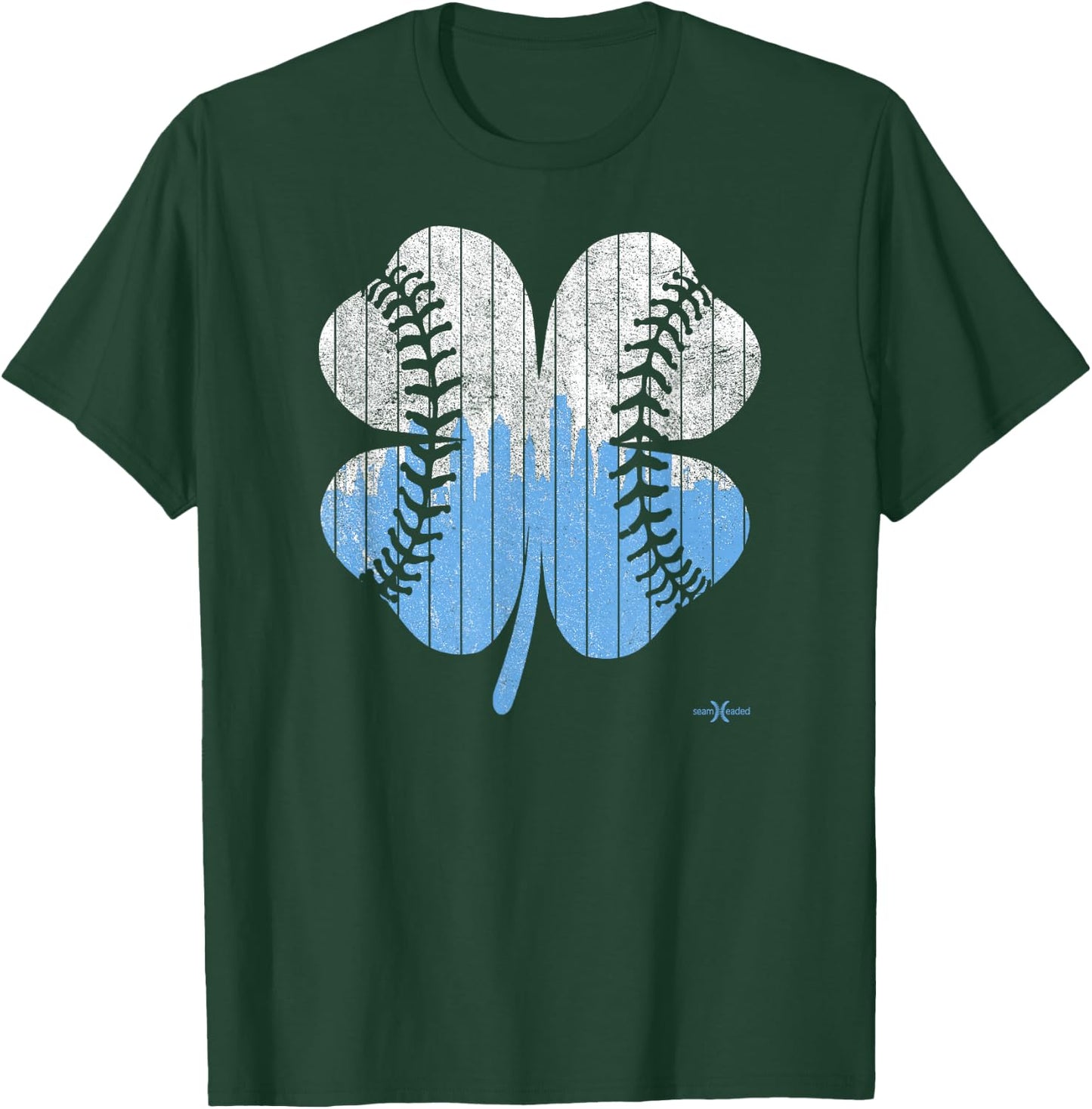 Classic Philadelphia Baseball Shamrock T-Shirt - T-Shirt | Forest
