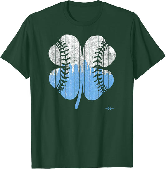 Classic Philadelphia Baseball Shamrock T-Shirt - T-Shirt | Forest