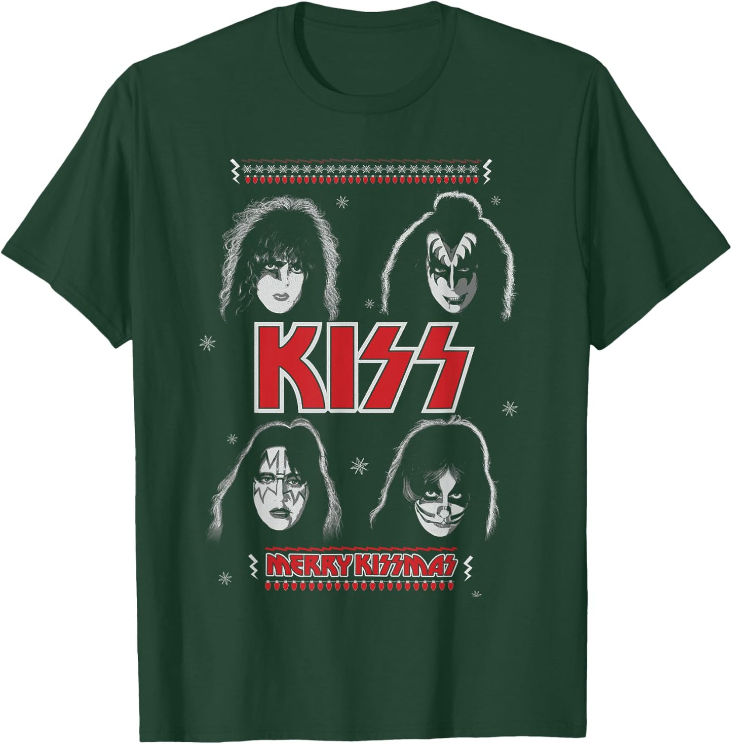 KISS - Merry KISSmas T-Shirt - T-Shirt | Forest