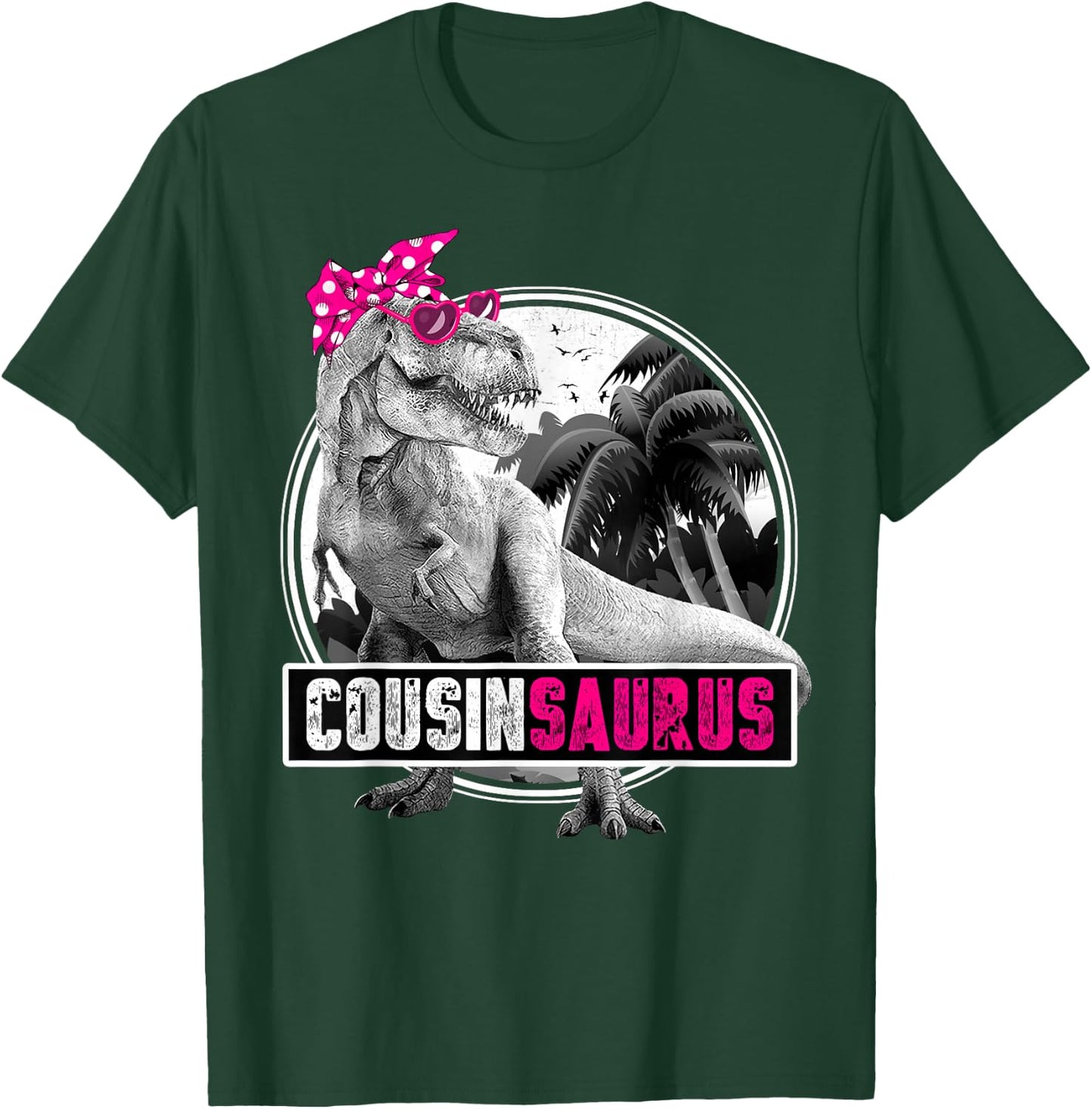 Dinosaur Family Dinosaurier - Women, Dinosaur Fans - Black - - Short Sleeve - Small - Classic Fit - Cotton 60%, Polyester 40% T-Shirt - T-Shirt | Forest