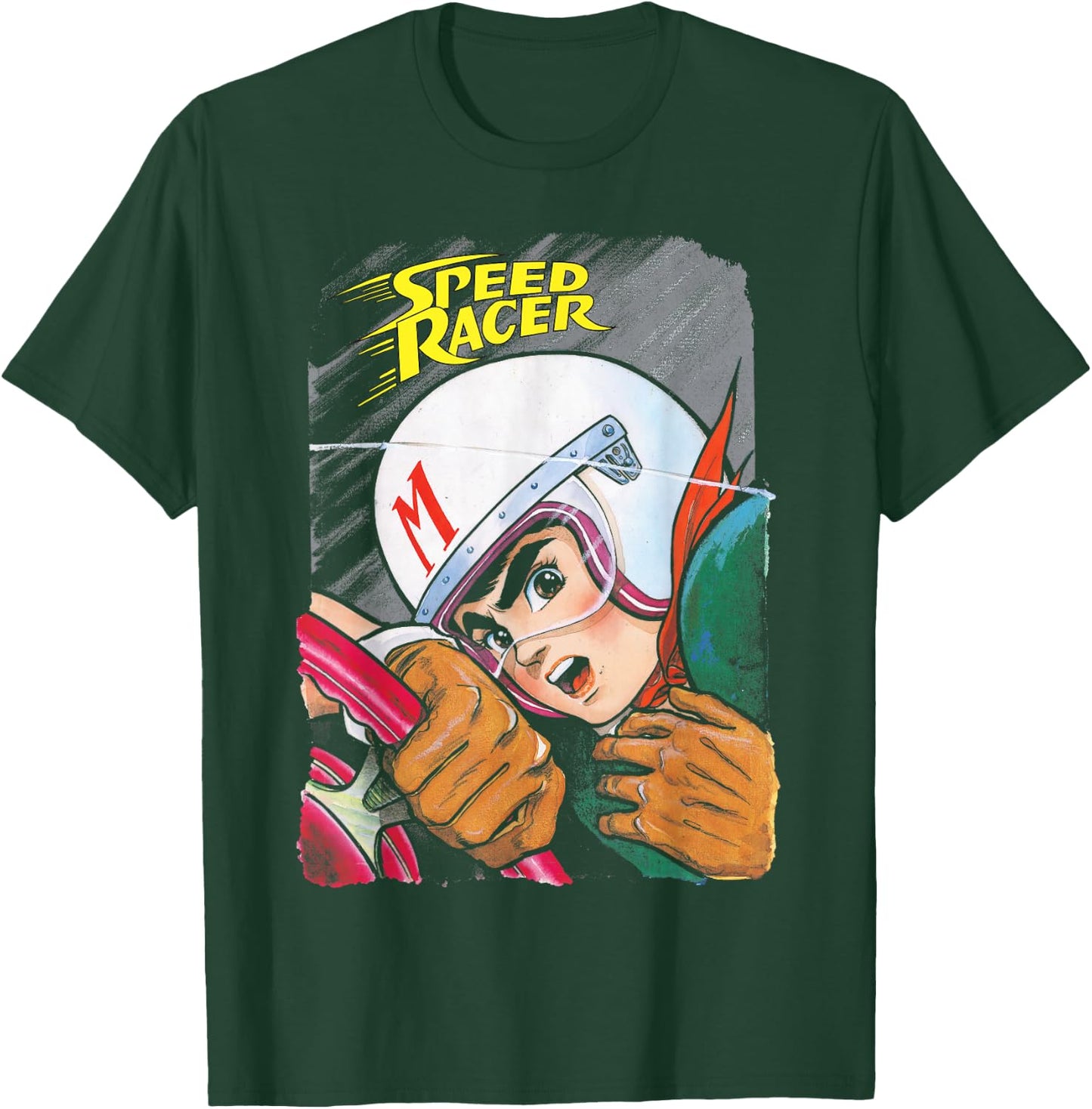 Manga Speed Racer Logo Close T-Shirt - T-Shirt | Forest