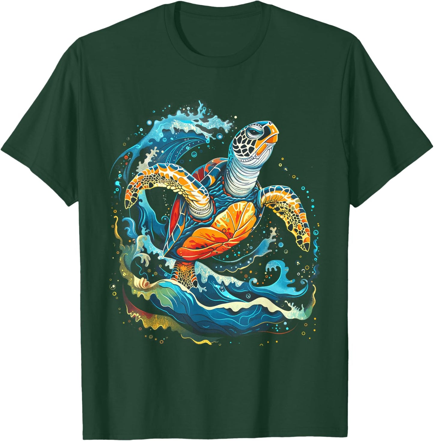 Sea Turtle Beach Lover Ocean Animal Graphic Novelty T-Shirt - T-Shirt | Forest