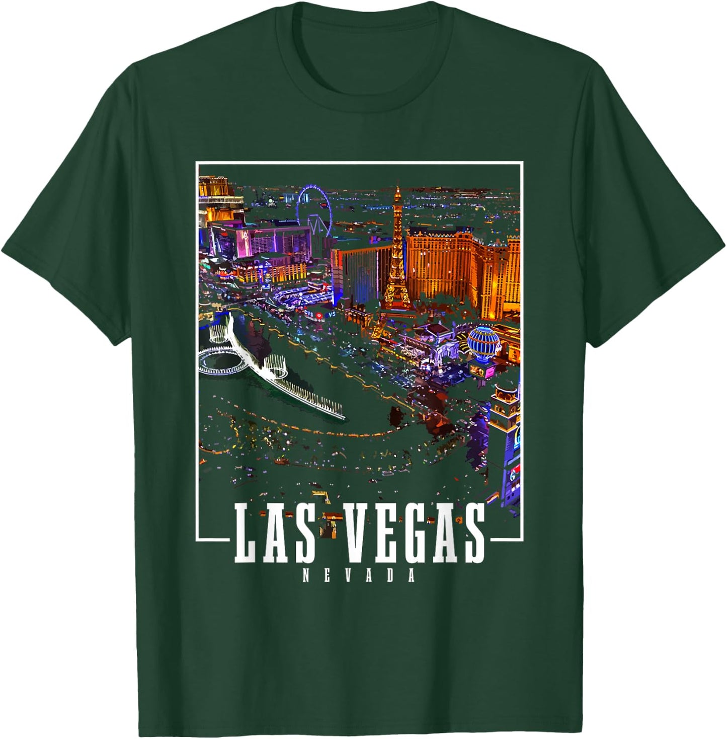 Las Vegas Nevada Skyline USA Souvenir T-Shirt - T-Shirt | Forest