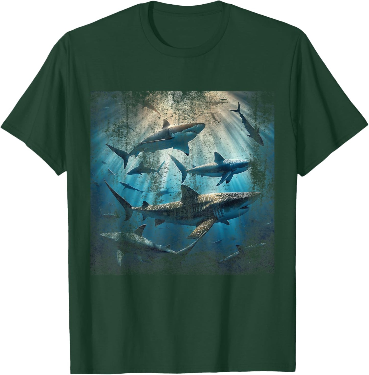 Vintage Shark Lover Week Cool Sharks Ocean Animal Lover T-Shirt - T-Shirt | Forest